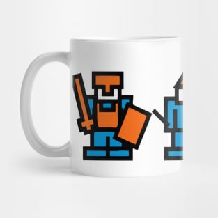 Knight, Wizard, Archer - 8Bit RPG Characters Mug